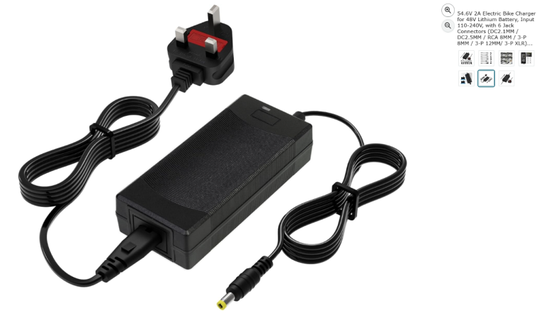 54.6V 2A Electric Bike Charger for 48V Battery, 110-240V, 6 Jacks|| Brand new 50% off price 