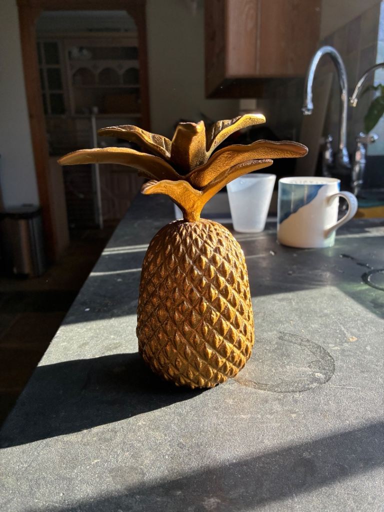 Gold pineapple decorative ornament
