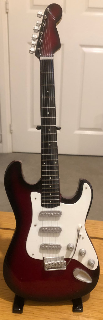 Miniature Fender Stratocaster Guitar For Sale.