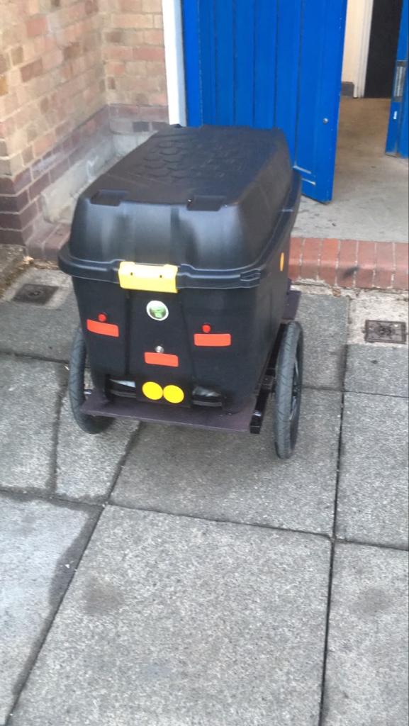 Bike Trailer with large box Good Condition Black