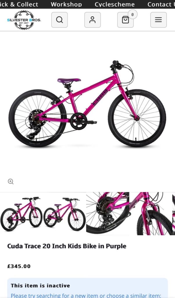 Cuda trace 20 inch kids bike