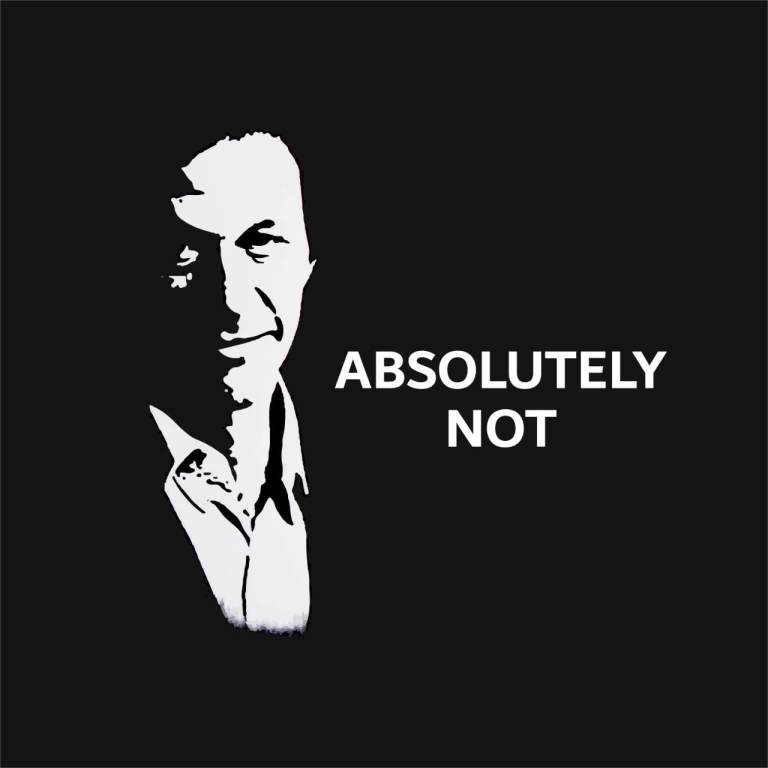 Imran Khan Black T-Shirt with 'Absolutely Not' Print – New, £10.00 for Sale