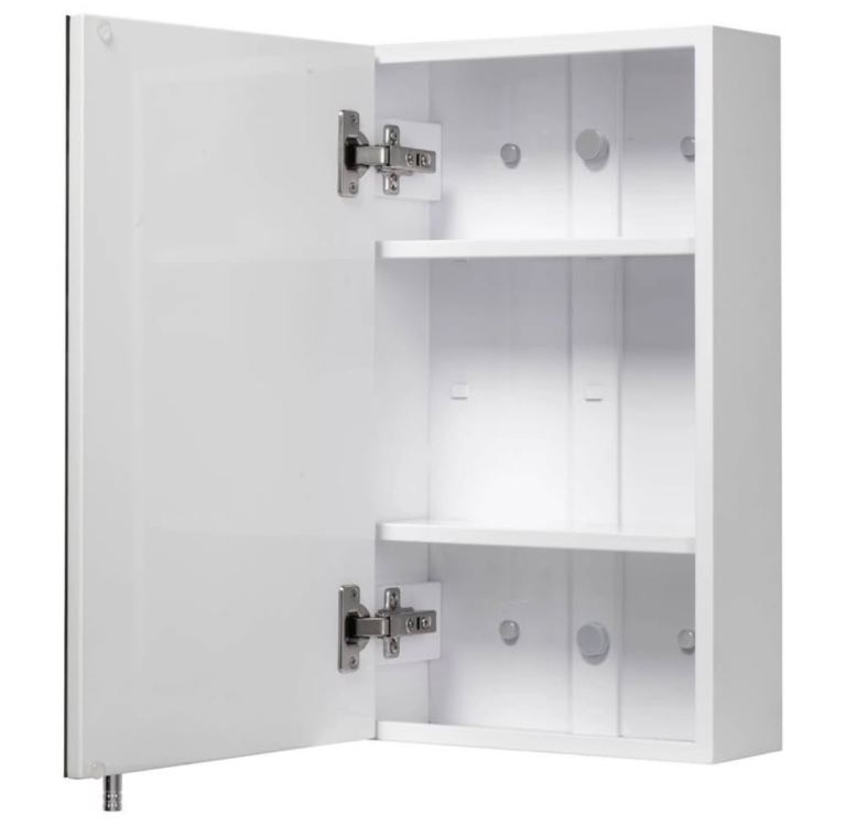 Croydex Dawley White Wall-mounted single bathroom cabinet 