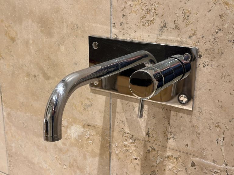 Chrome Wall Mounted Basin Mixer Tap