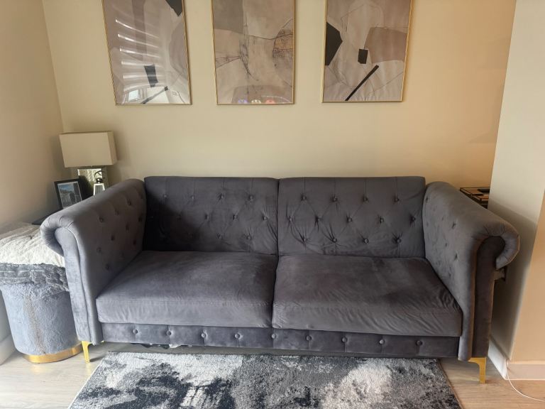 3 seater chesterfield sofa bed 