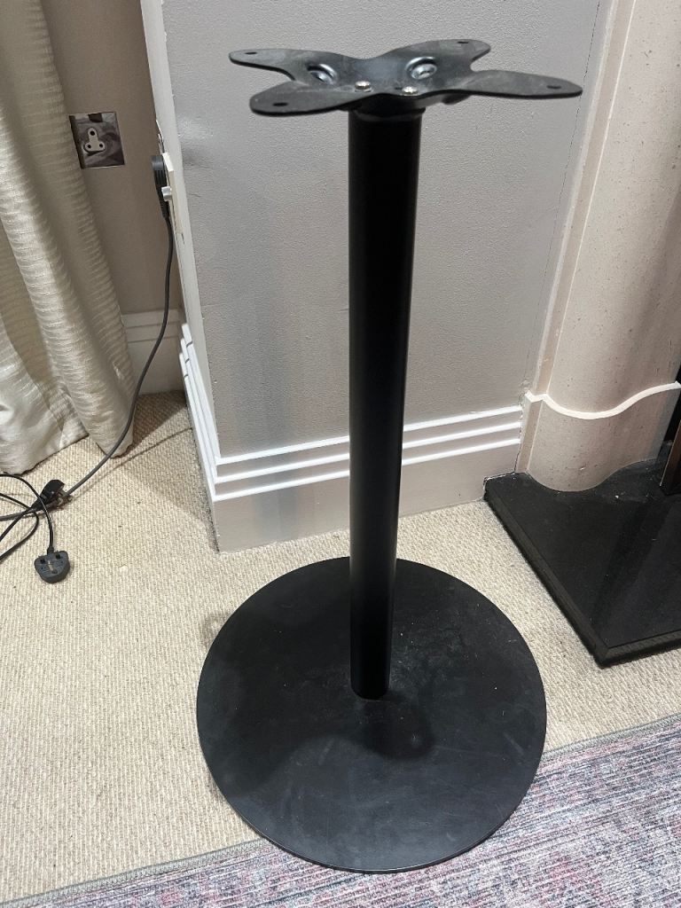 Black Metal Table Stand Base - Good Condition