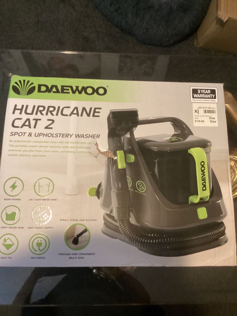 Daewoo hurricane cat 2 spot and upholstery cleaner