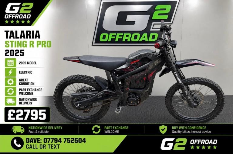 2025 Talaria Sting R Pro 72V 13kW – 1000 Miles – Excellent Condition – £2795