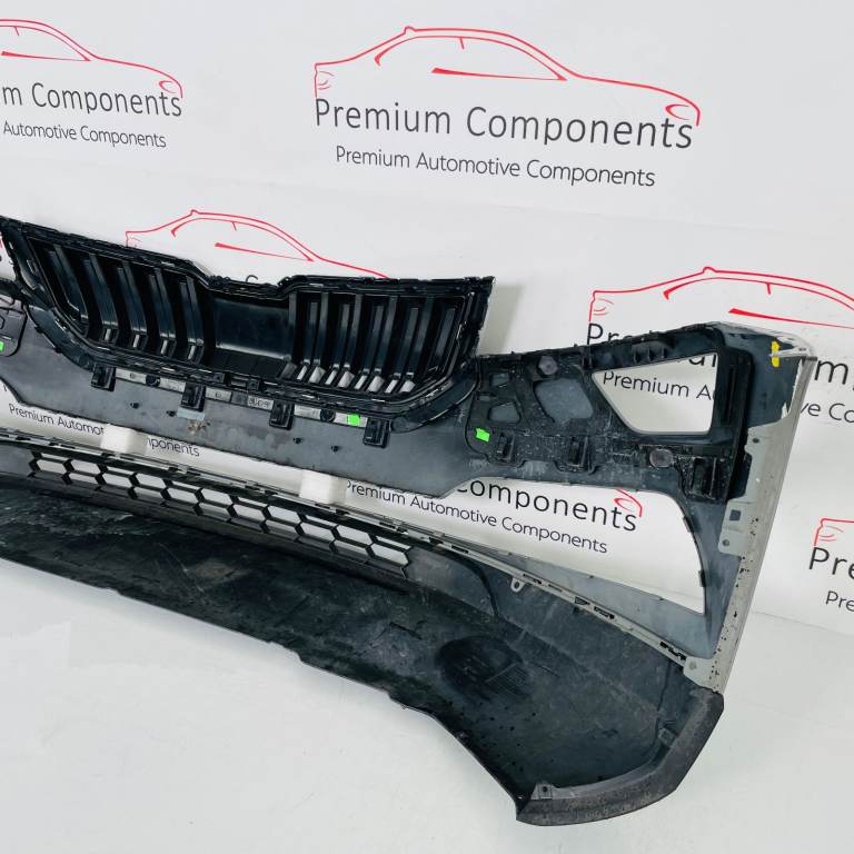 Skoda Karoq Front Bumper Genuine Grey With Washer Jets 2017 - 2021 [ap48]