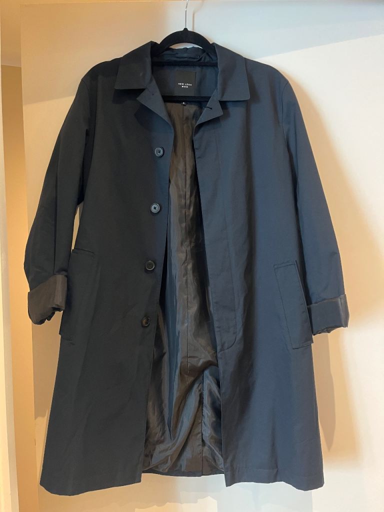 New Look Navy Trench Coat (S)