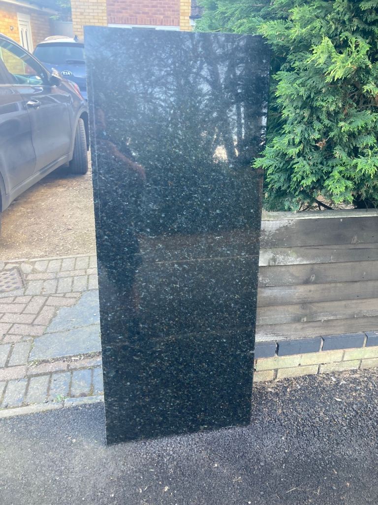 Black granite kitchen worktops