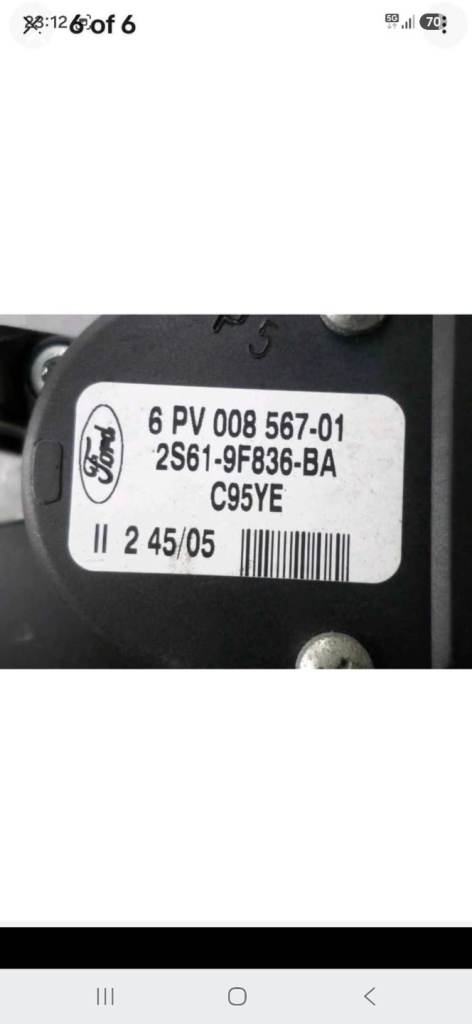 MK6 FORD FIESTA ACCELERATOR PEDAL 