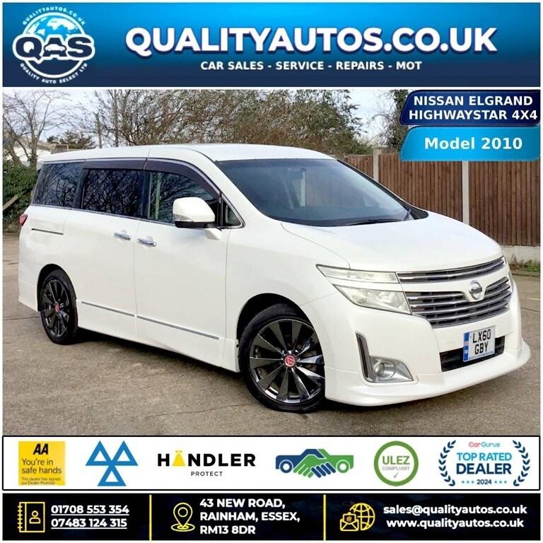 2010 Nissan Elgrand NISSAN ELGRAND HIGHWAYSTAR 4X4 AUTO 3.5, ULEZ, 10-60, 7 SEAT, FRESH IMPORT, M...