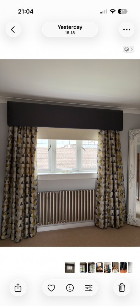 Curtains for sale with free pelmet