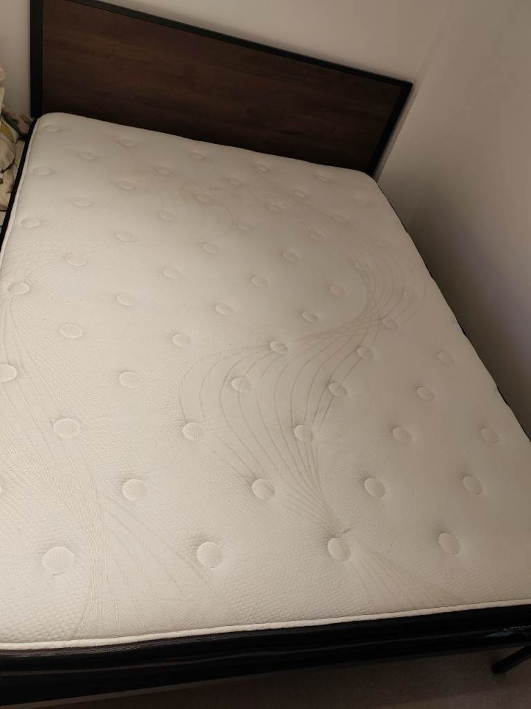 King size bed frame and mattress