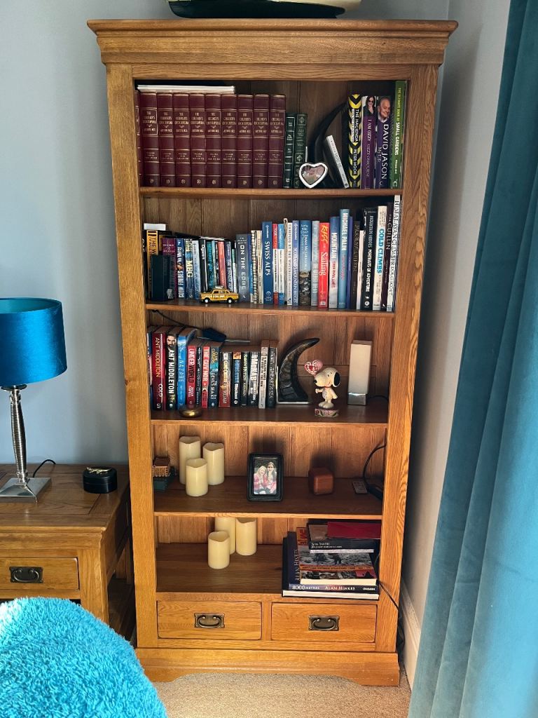 Tall Bookcase oak furniture land French Farm house range 