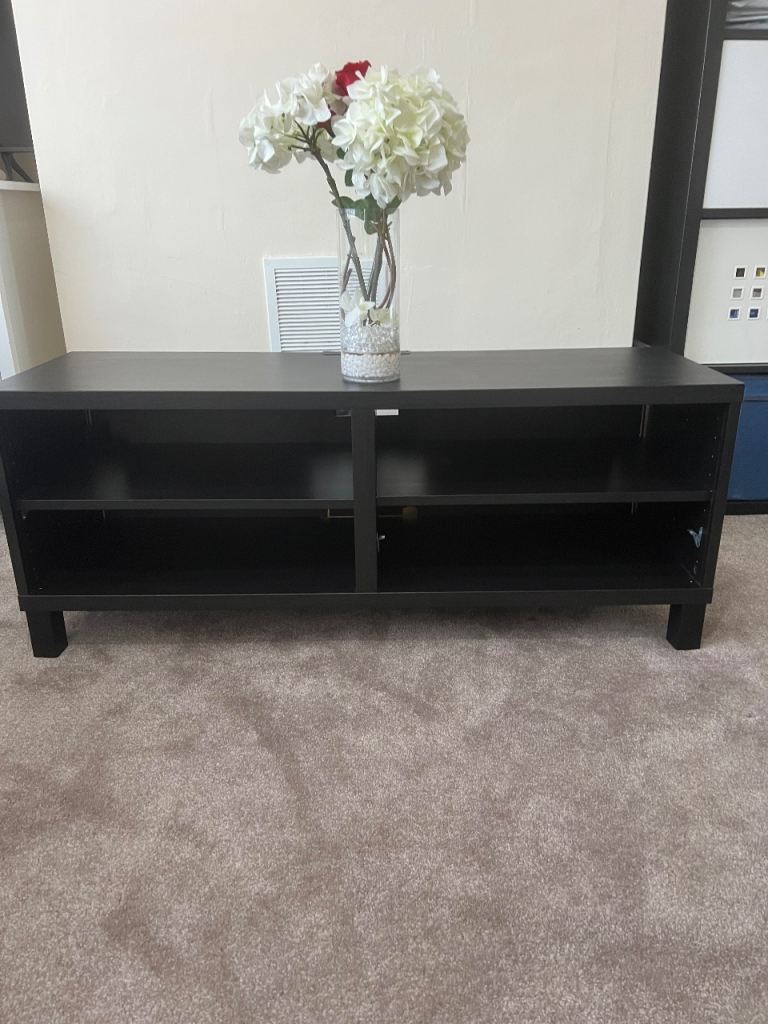 Ikea black Besta tv cabinet