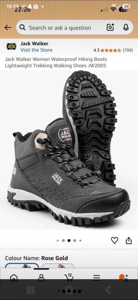 Womens walking boots