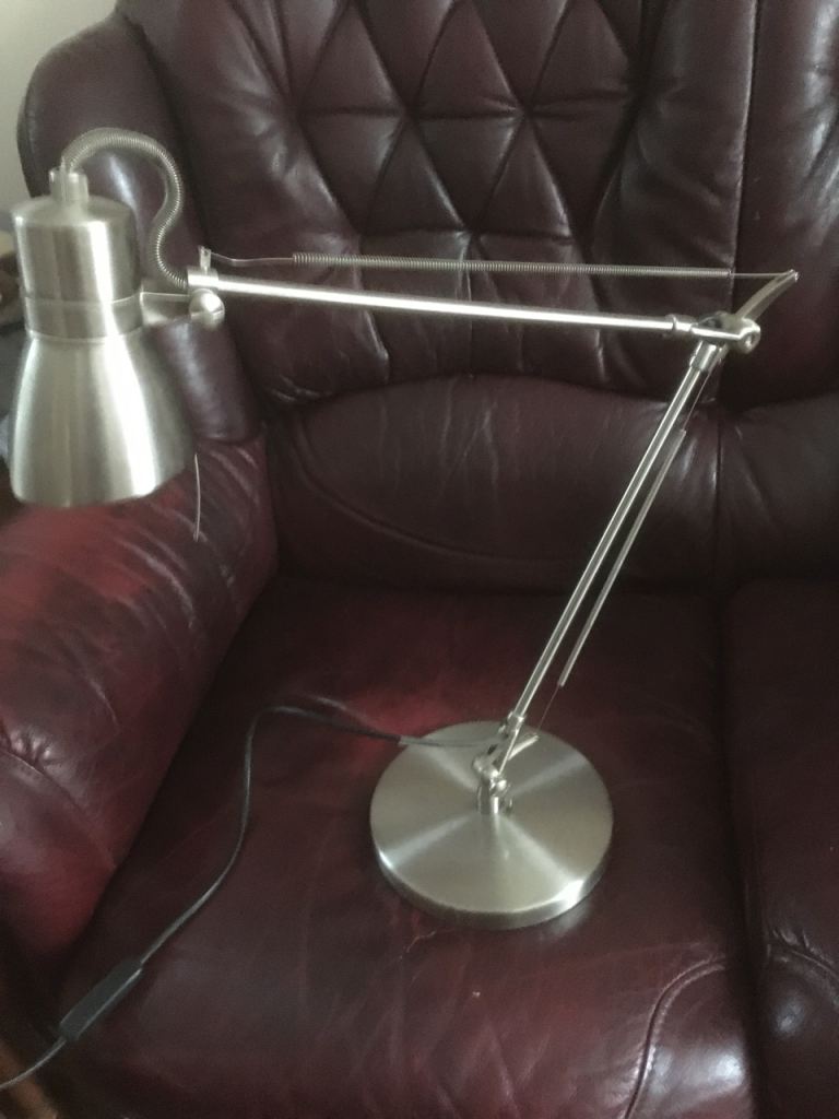 Adjustable Chrome  Desk Lamp - Good Condition