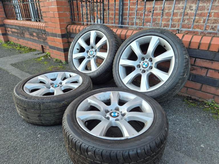 🌟Genuine BMW 5 series 18 inch staggered alloy wheels 5x120 with TYRES 7m++