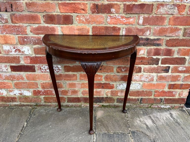 Vintage Half Moon Console Table - Good Condition 