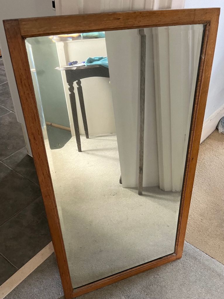 Vintage mirror with wooden frame 