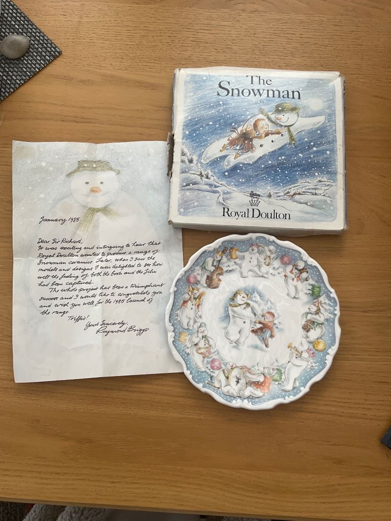 Royal Doulton SNOWMAN PLATE