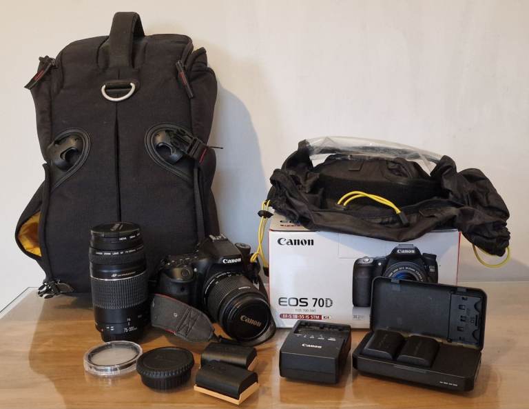 Canon EOS 70D + Lenses, bag and accessories
