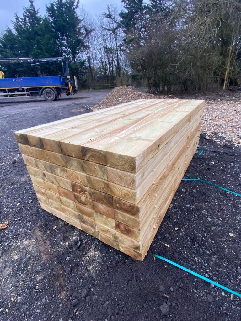 🌳 Softwood Treated Sleepers 🌳Premium Quality✅ Trade prices✅ Pay on Delivery ✅