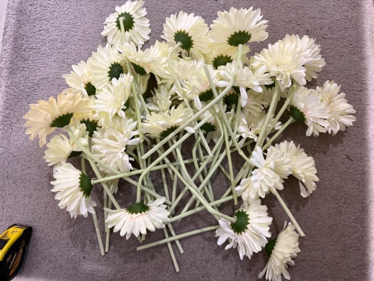 47 fake faux gerbera flowers