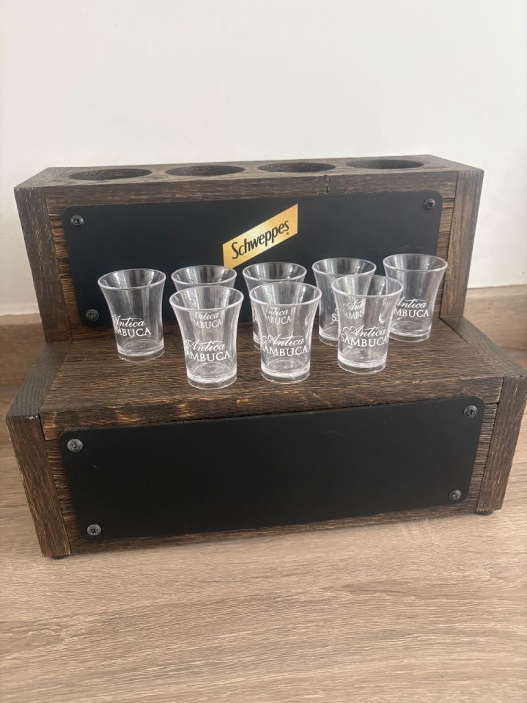 Wooden Schweppes Branded Bottle Display - Pub / Mancave / Garden Bar / Homebar