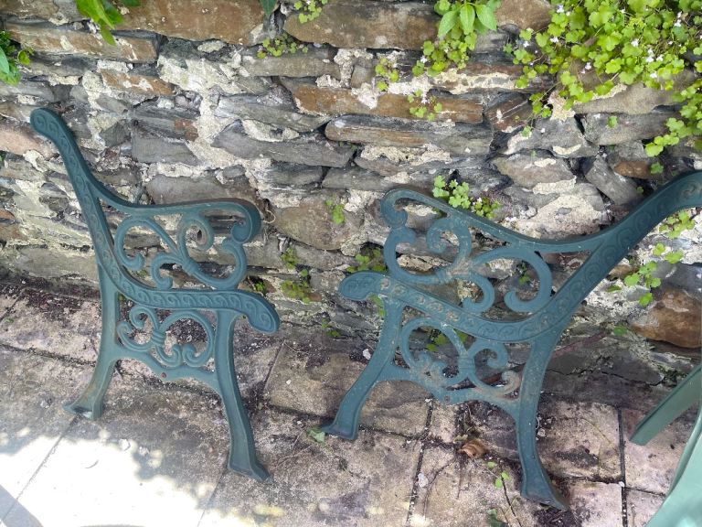 Cast iron bench ends 