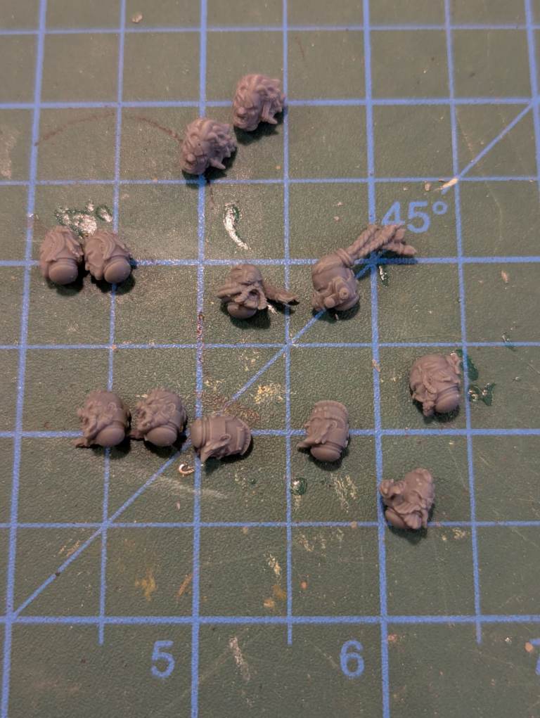 Greytide Studio Primal Hounds Resin Heads Space Wolves Warhammer 40k