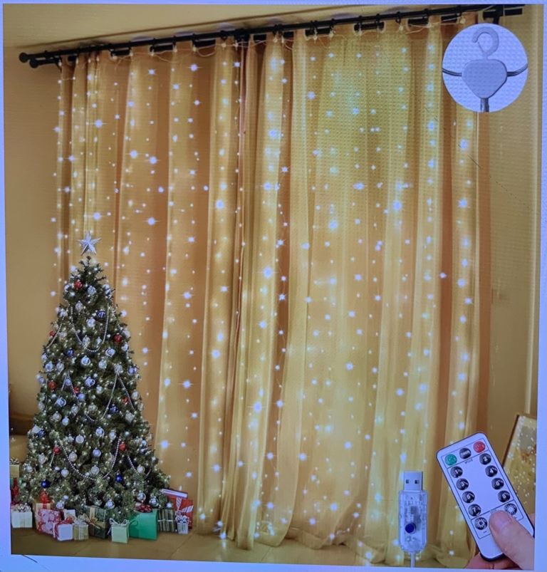  3mx3m 300LED Fairy Lights with 8 Modes Remote Control Timer Adjustable Brightness