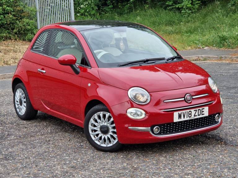 2018 fiat 500 1.2 petrol pan roof low miles 2 prv owners px corsa,clio,polo,yaris,micra,i10