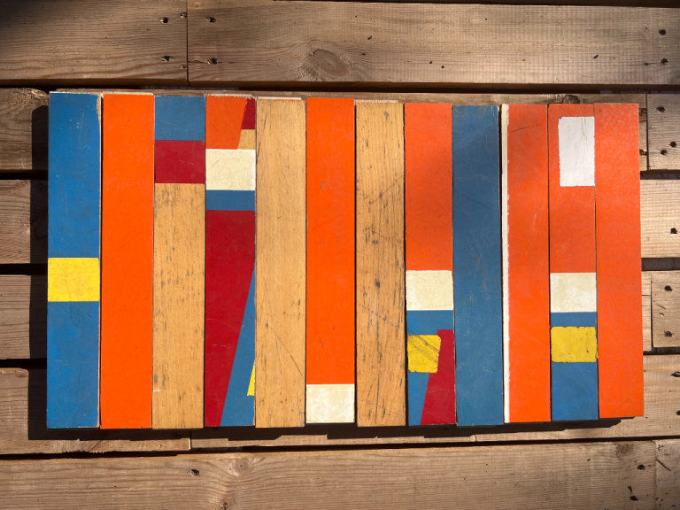 SALE! Now £50/m2: 🎨 CGB406 — Colourful Beech GYM Parquet Flooring (40 × 6 cm) @wood_job_uk