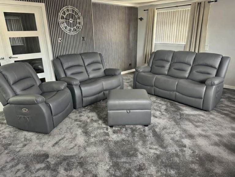 Designer 30% OFF ⚡ Same Day Delivery 🌍 Corner & 3+2 Seater Roma Electric Recliner Sofa Set 🛋️ COD