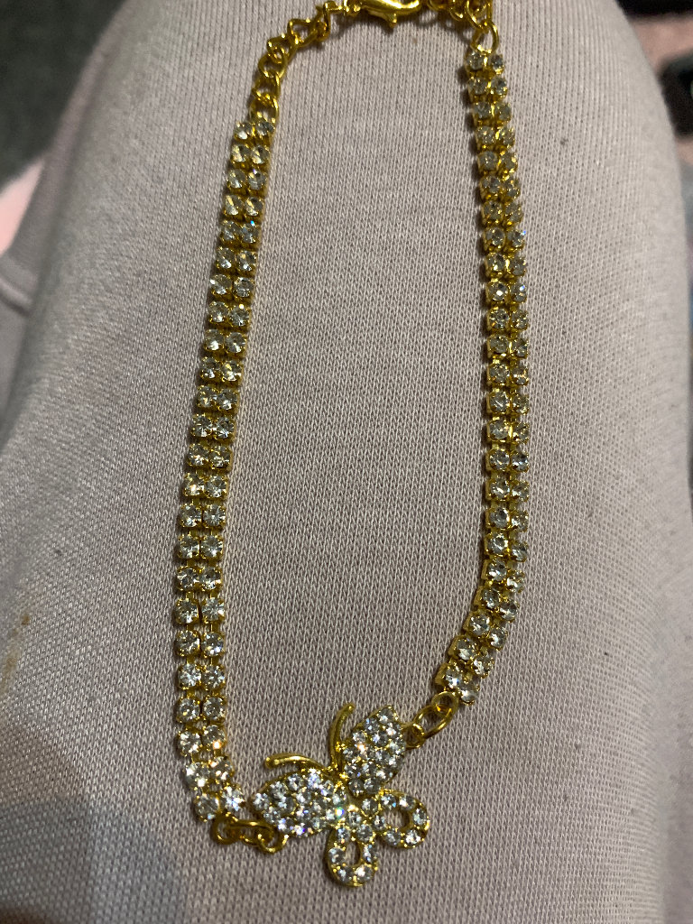 NEW GOLD PLATED VERY SPARKLY ANKLET