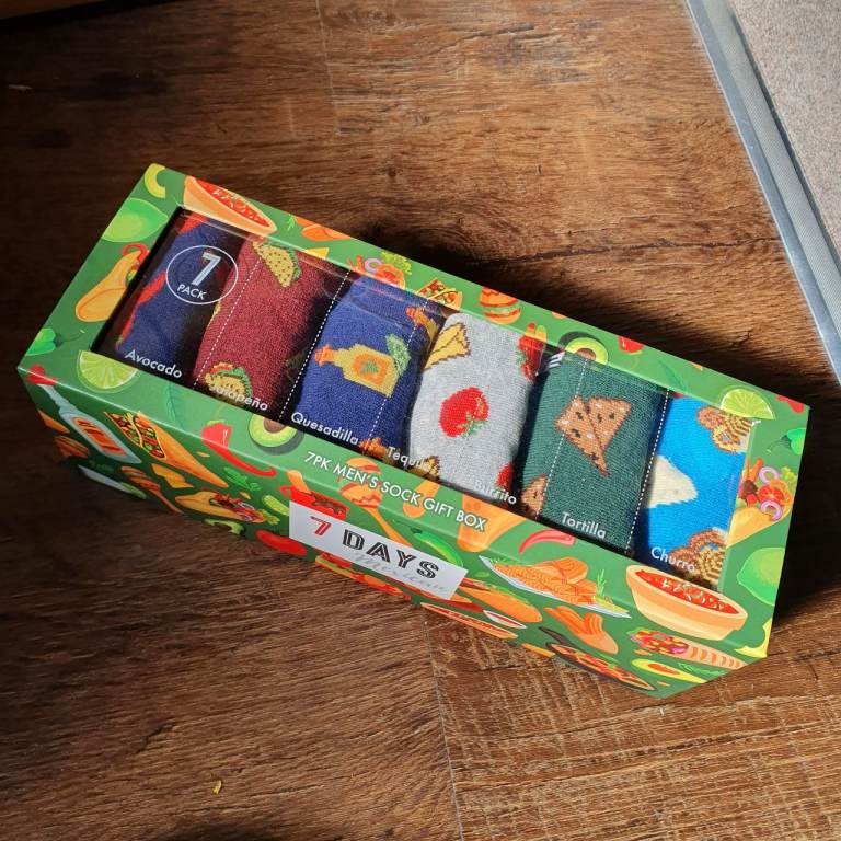 7 Days Mexican food gift socks