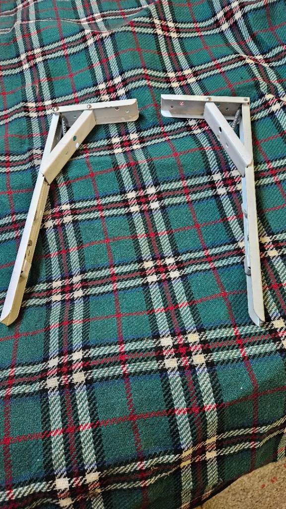 Caravan / motorhome fold down shelf brackets