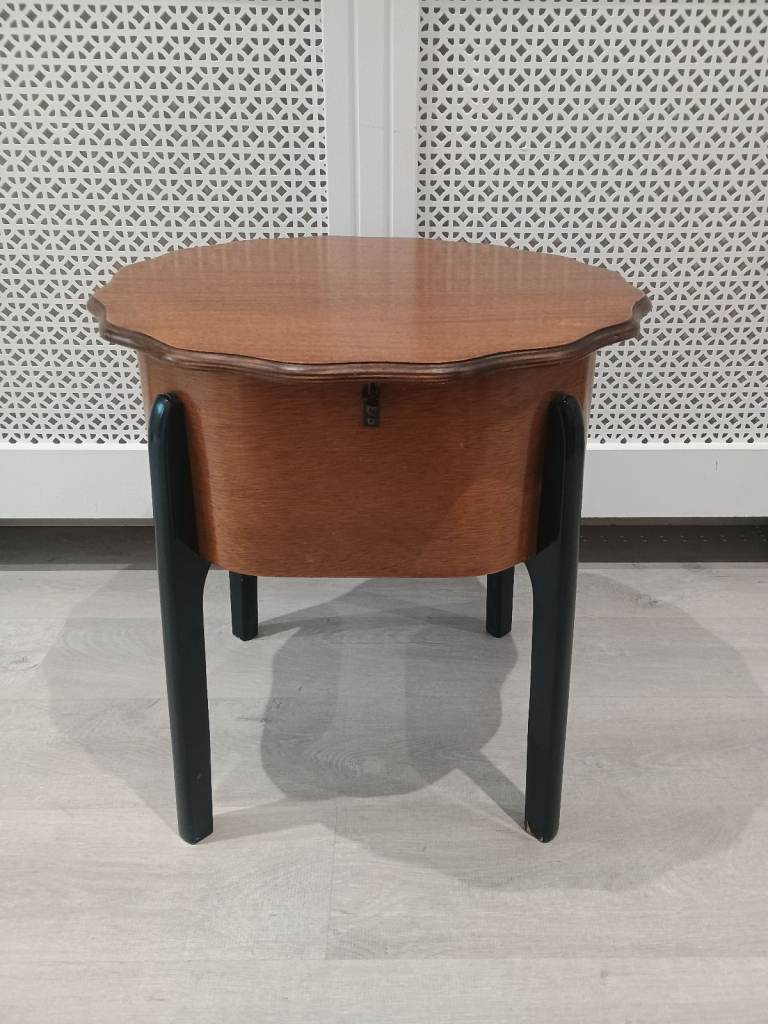 Lovely Vintage Mid Century 1950's Morco Sewing Box On Legs Side Table Storage 