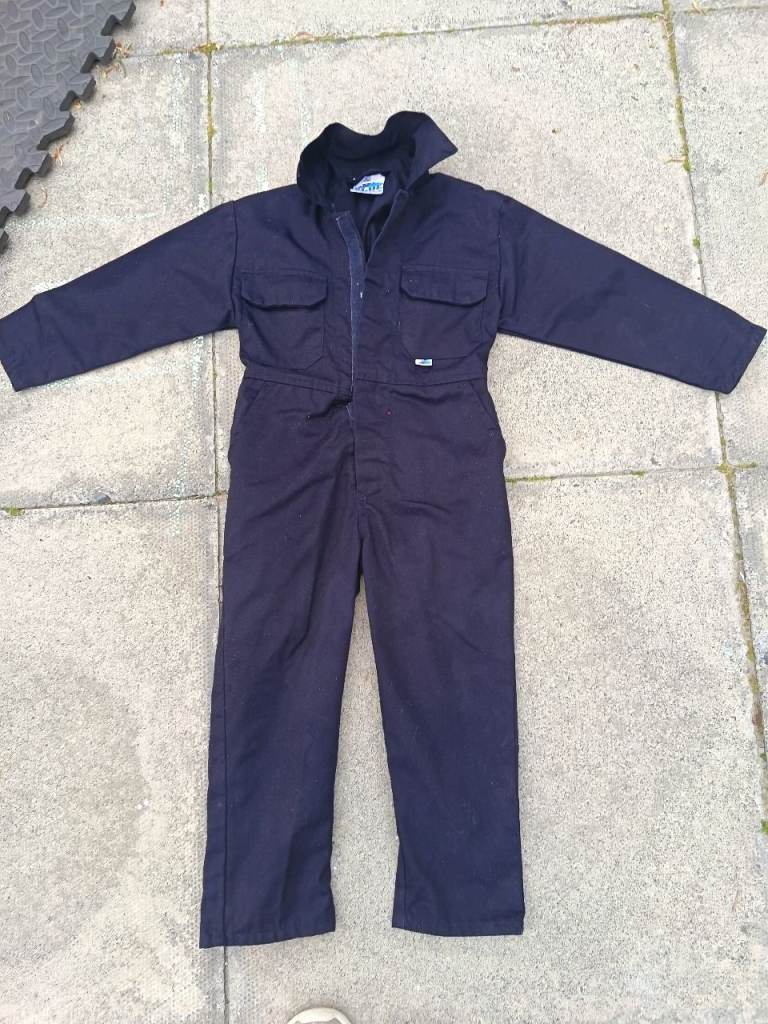 Kids Navy Farming Overalls Boilersuit Age 4 - 5
