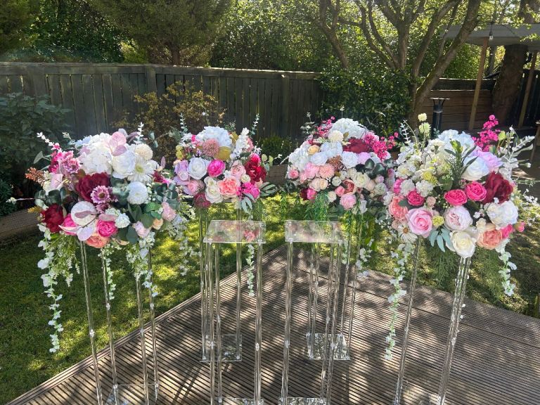 Floral Wedding Pedestals 