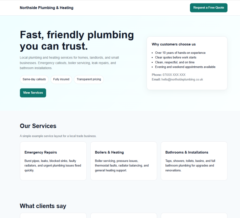 🚀 Website Design from £99 – Fast & Professional