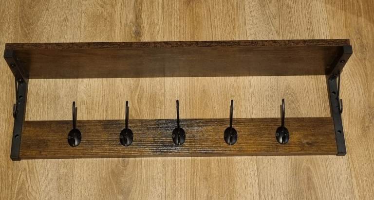 Rustic brown coat rack, RRP was £49