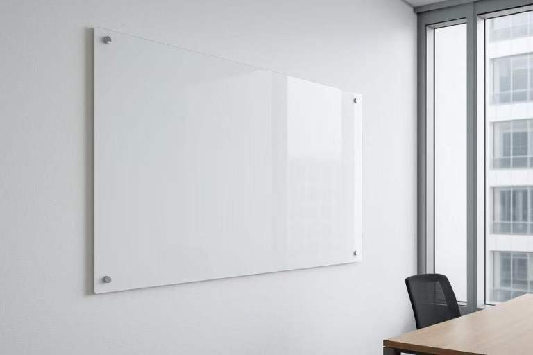 WHITE MAGNETIC GLASS BOARD – £2