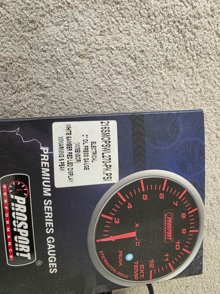 Original prosport oil pressure gauge and kit