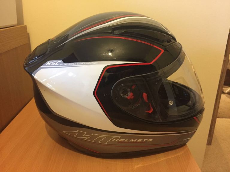 2 x motorbike helmets - Nitro Akido fibreglass helmet XS & MT Revenge Evo S