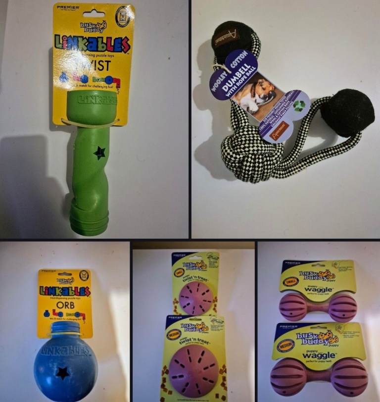 Job lot dog toys 60 cases 
