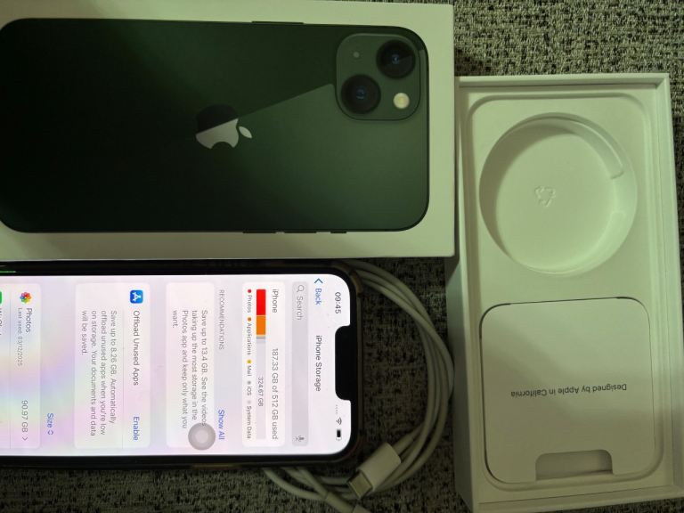 Apple iPhone 13 Unlocked 512GB Green Excellent Condition 85% Battery